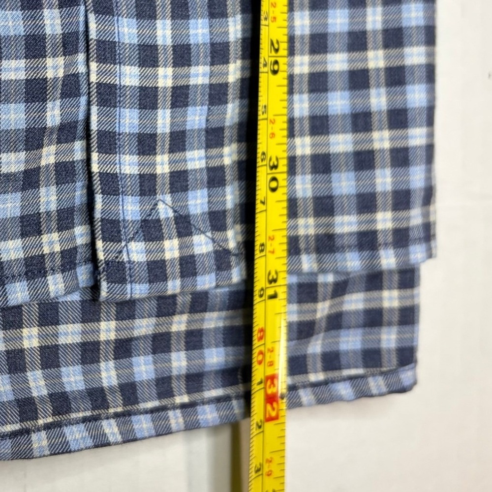 Polo Ralph Lauren Mens XXL Slim Fit Gingham Button Down Shirt Blue Check Cotton - Picture 8 of 10
